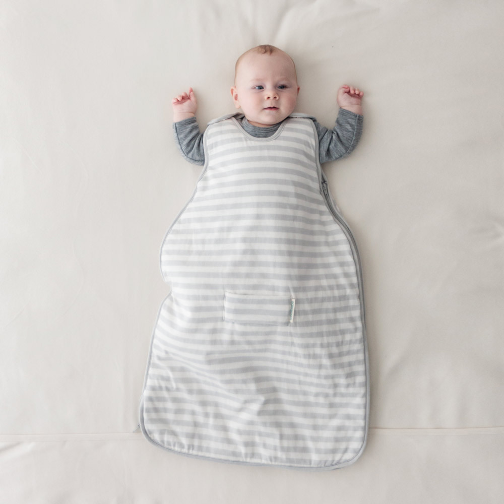 Woolbabe Duvet Side Zip Merino/Organic Cotton Sleeping Bag - Pebble