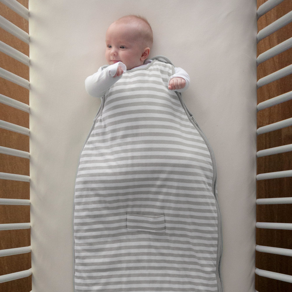 Woolbabe Duvet Side Zip Merino/Organic Cotton Sleeping Bag - Pebble