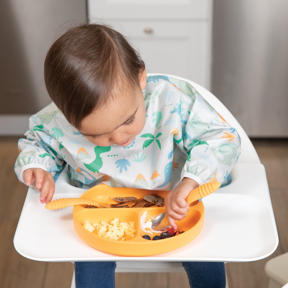 Bumkins Waterproof Sleeved Bib - Dinosaurs