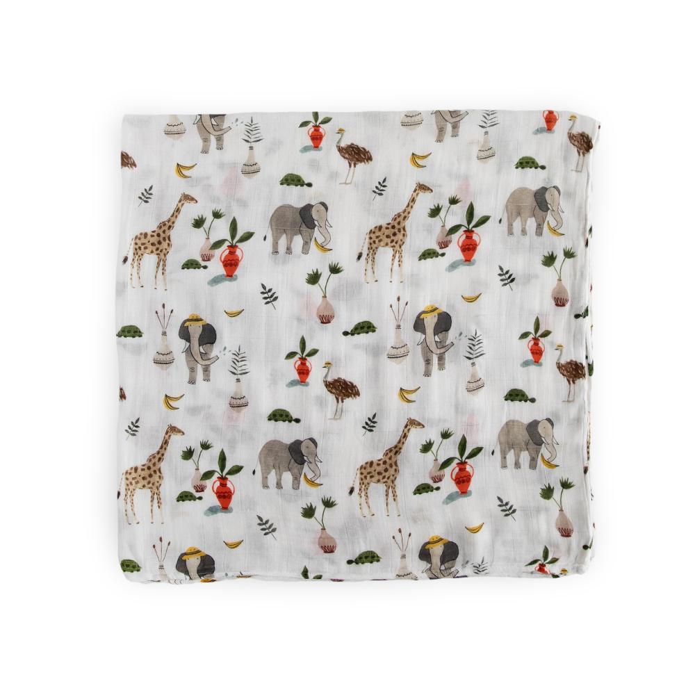 Deluxe Muslin Swaddle - Safari