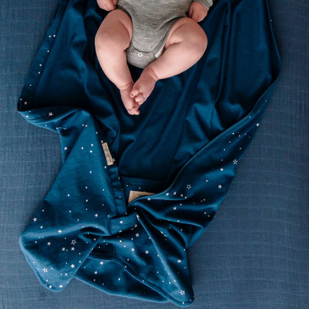 Woolbabe Summer Merino/Organic Cotton Sleeping Bag - Tekapo Stars