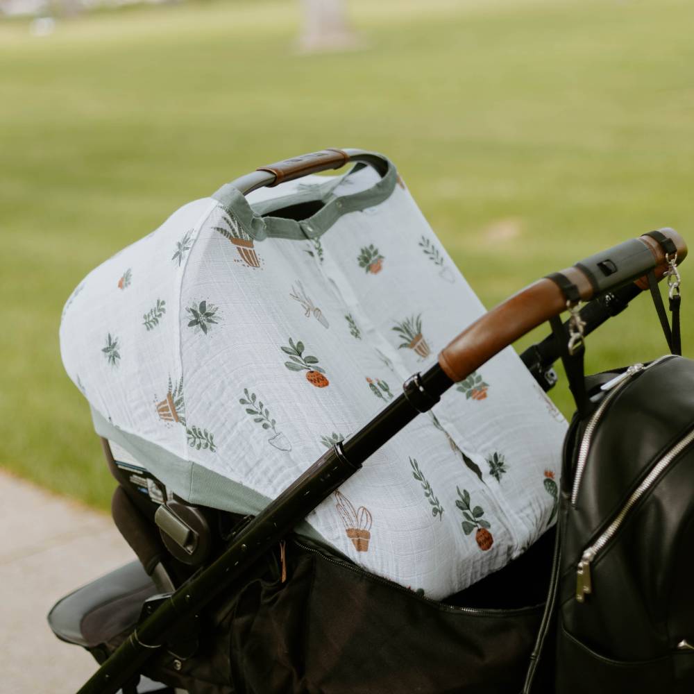 Muslin Car Seat Canopy V2 - Prickle Pots