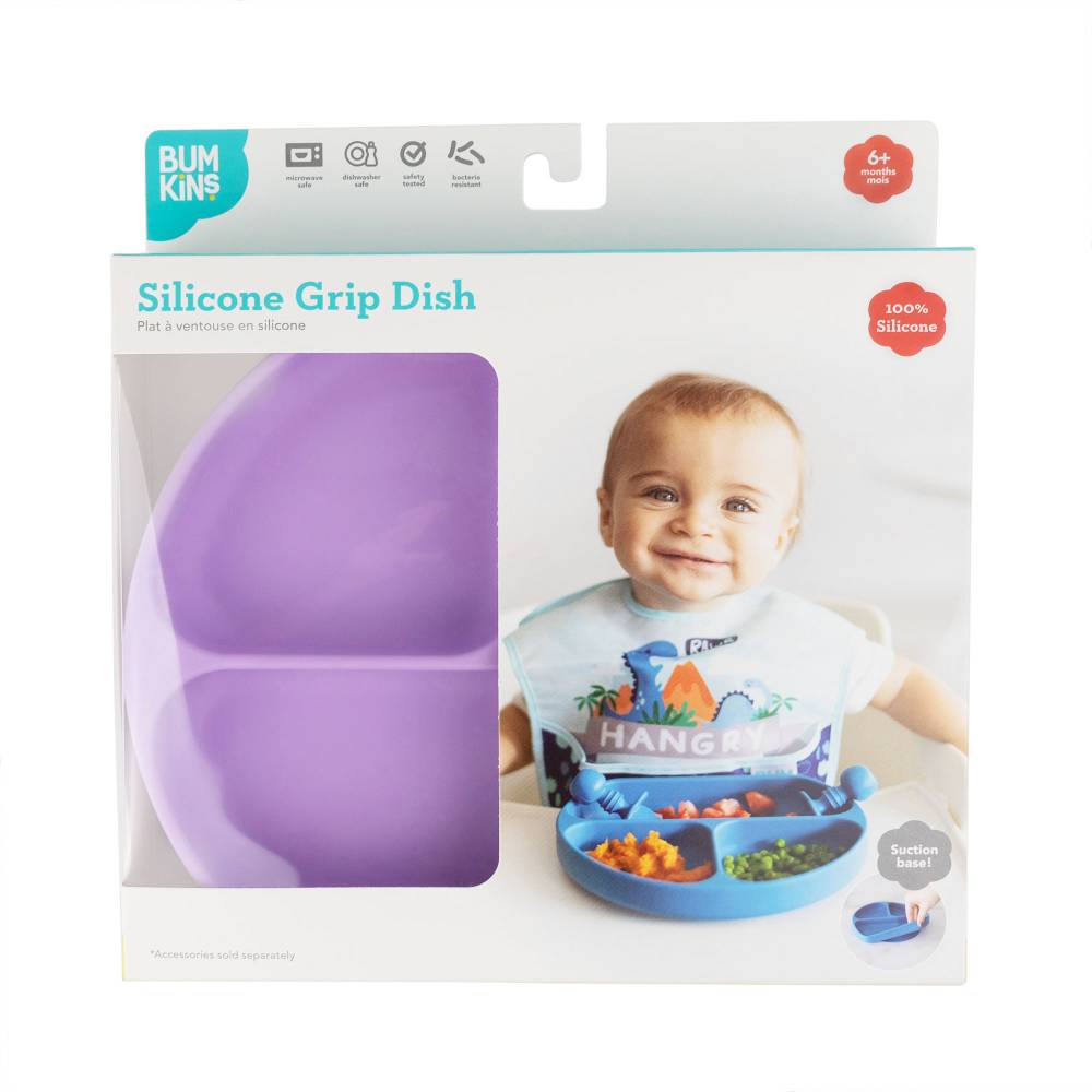 Silicone Grip Dish - Lavender