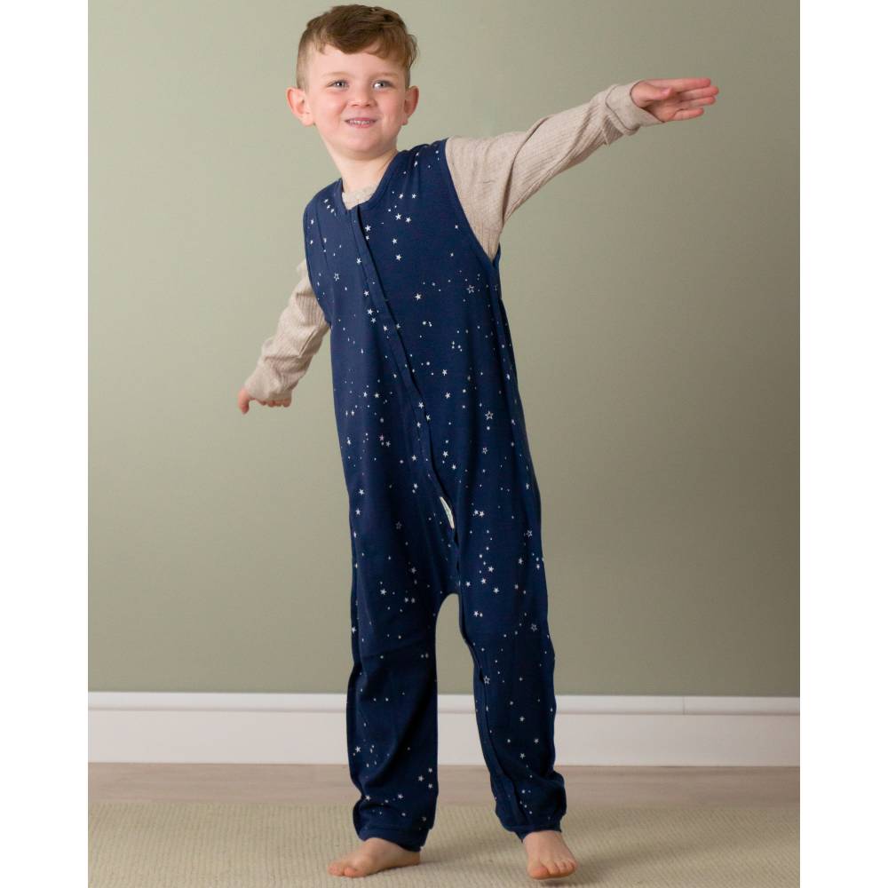 Woolbabe 3-Seasons Merino/Organic Cotton Sleeping Suit - Tekapo Stars