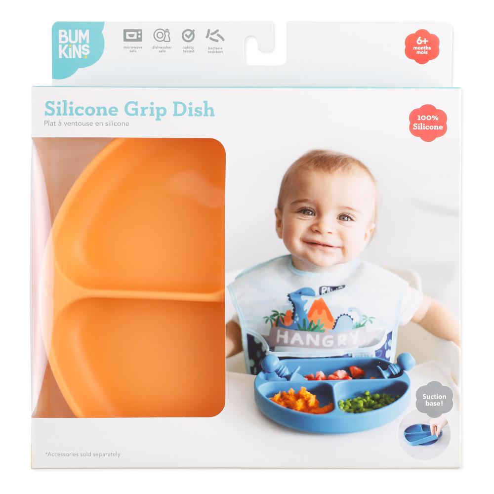 Silicone Grip Dish - Tangerine