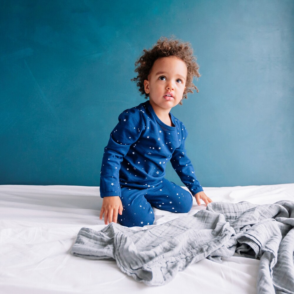 Woolbabe Merino/Organic Cotton Winter Pyjamas - Tekapo Stars