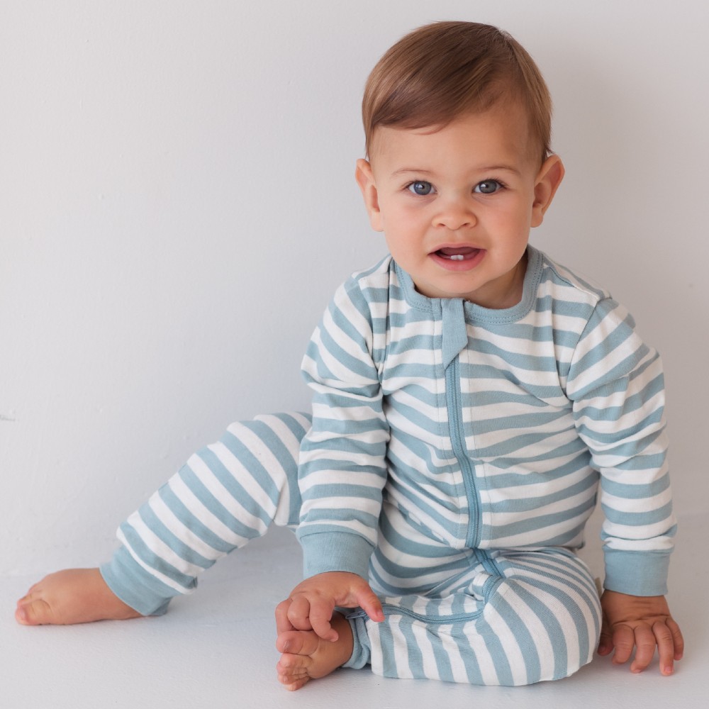 Woolbabe Merino/Organic Cotton PJ Suit - Tide
