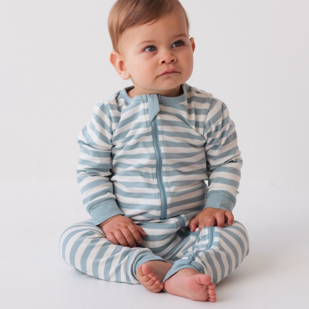 Woolbabe Merino/Organic Cotton PJ Suit - Tide