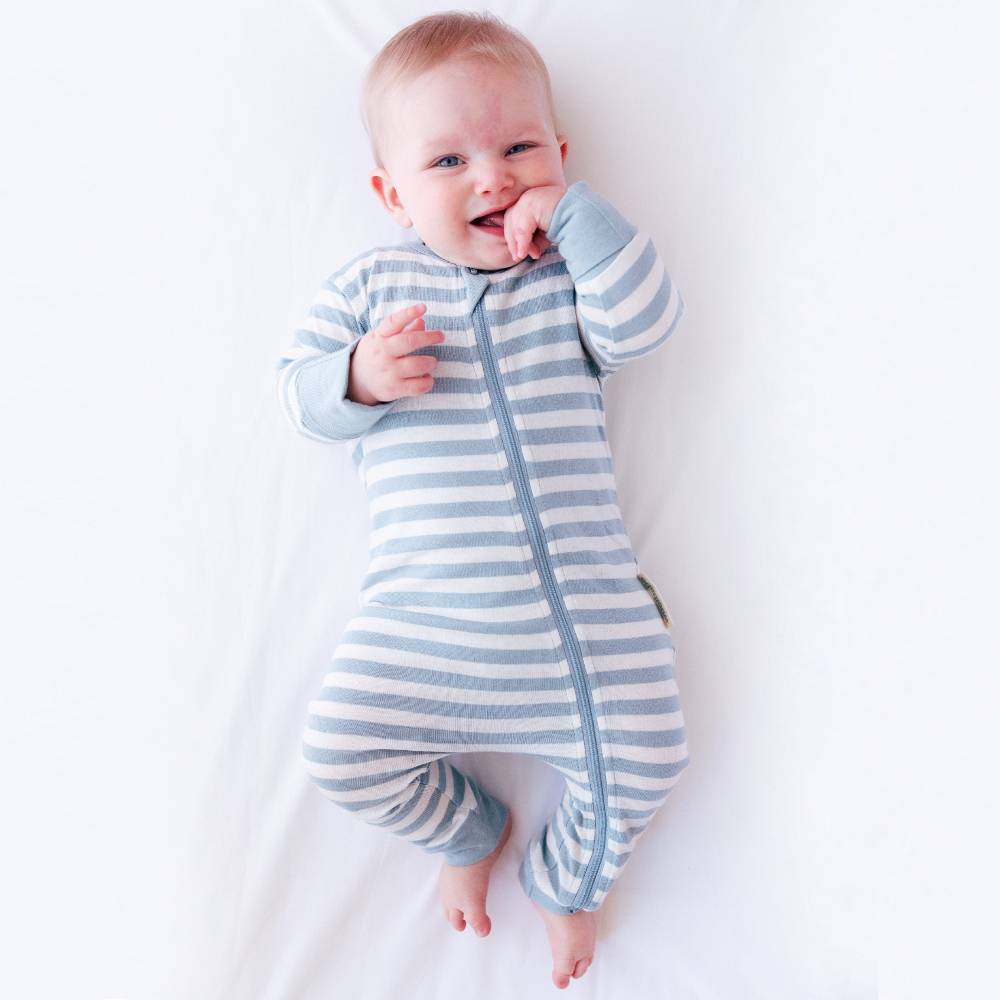 Woolbabe Merino/Organic Cotton PJ Suit - Tide