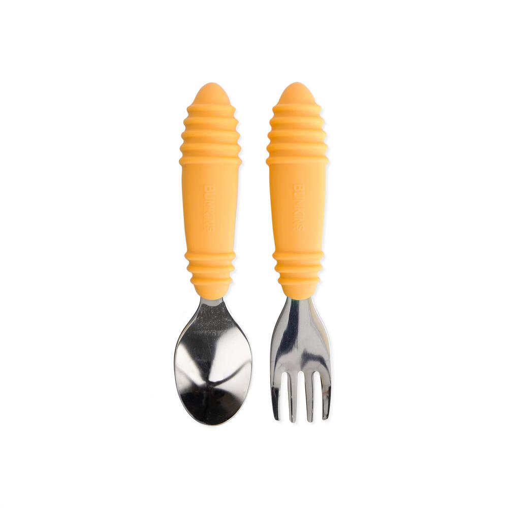 Bumkins Spoon and Fork - Tangerine