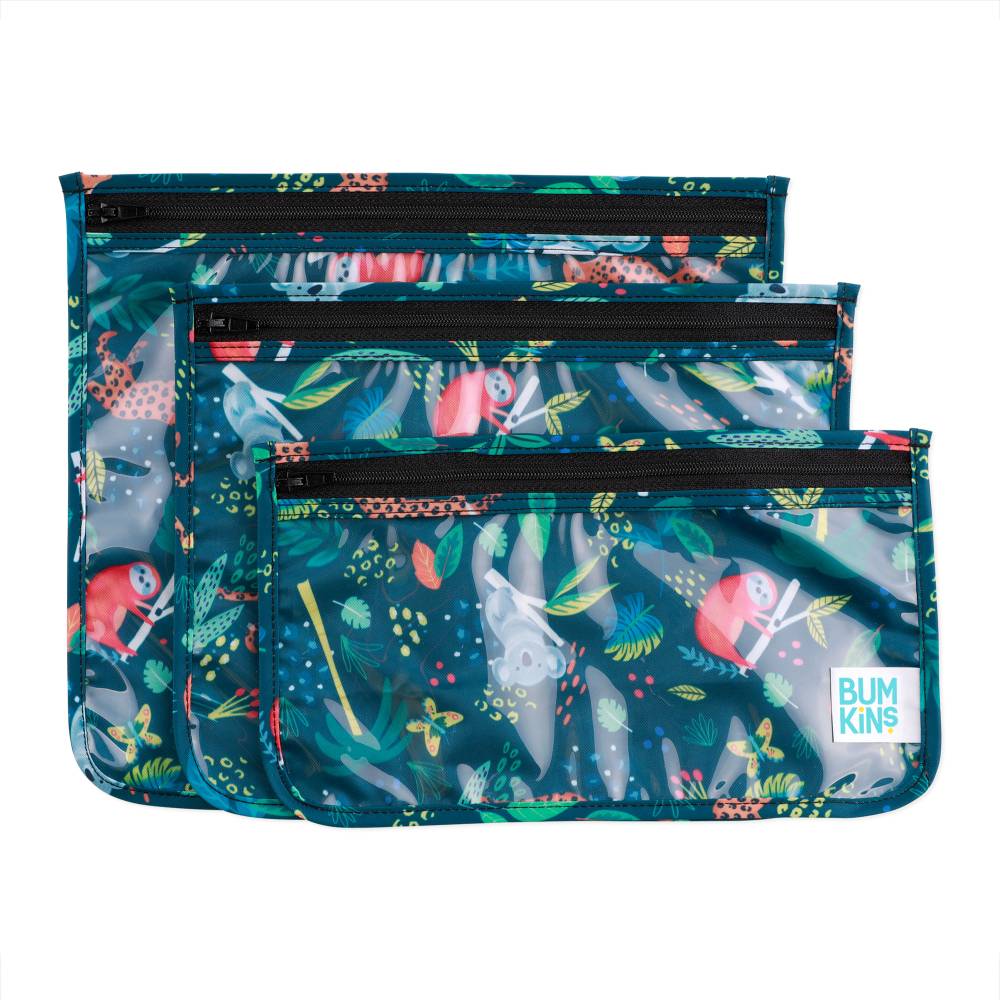 Clear Travel Bag 3pk - Jungle