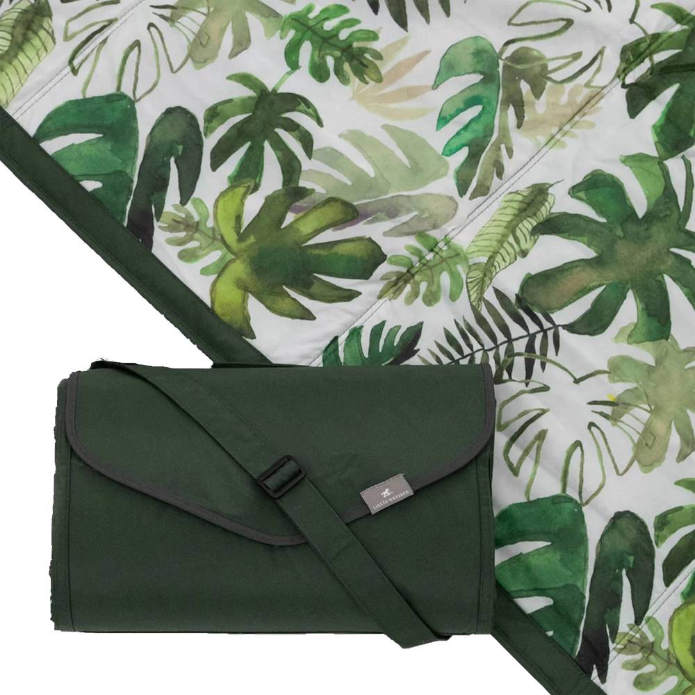 Outdoor Blanket - 5 x 10 - Tropical Leaf