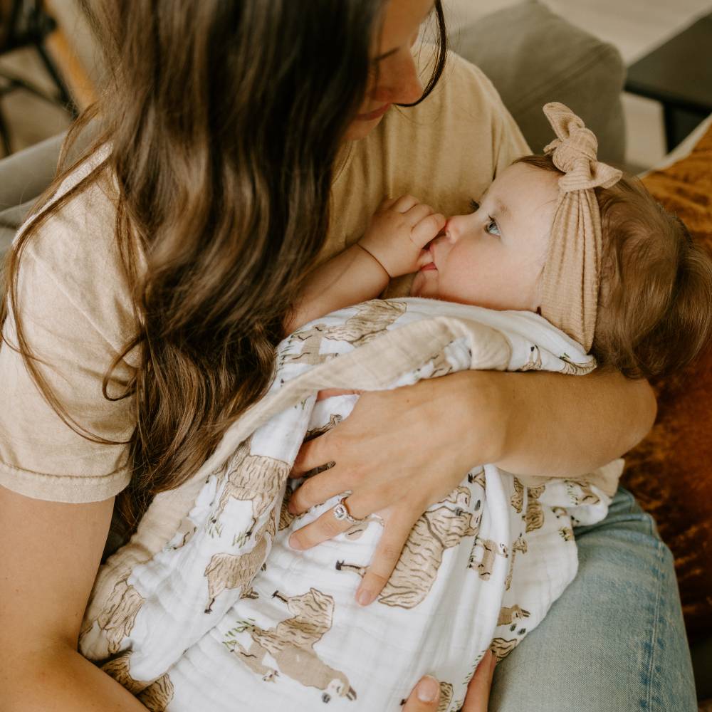 Cotton Muslin Baby Blanket - Llama Llama