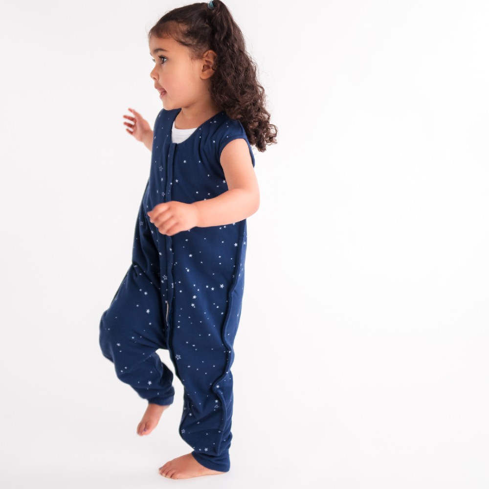 Woolbabe Summer Merino/Organic Cotton Sleeping Suit - Tekapo Stars
