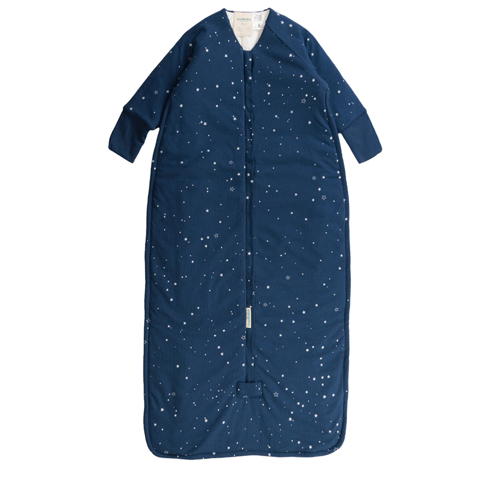 Woolbabe Duvet Front Zip Sleeping Bag with Sleeves - Tekapo Stars
