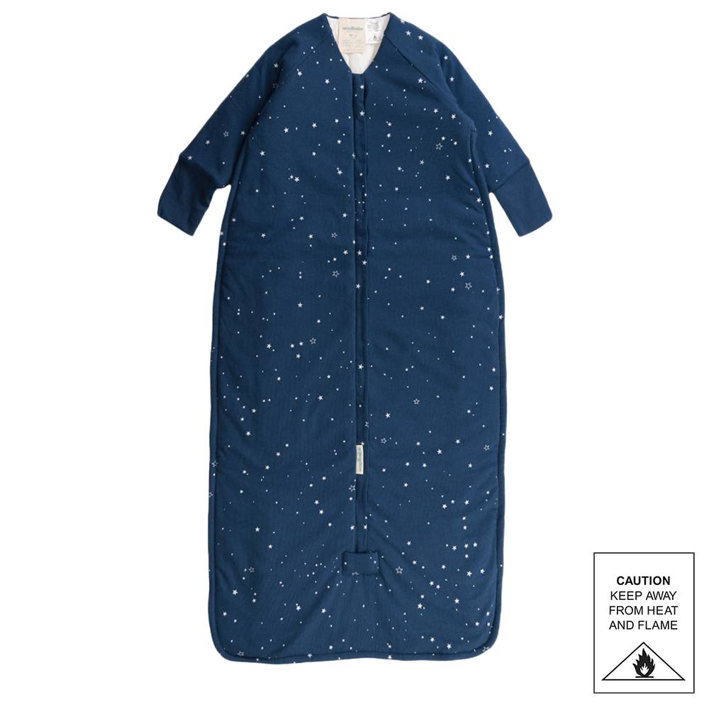 Woolbabe Duvet Front Zip Sleeping Bag with Sleeves - Tekapo Stars