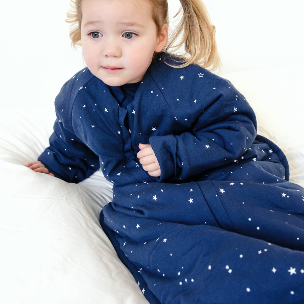 Woolbabe Duvet Front Zip Sleeping Bag with Sleeves - Tekapo Stars