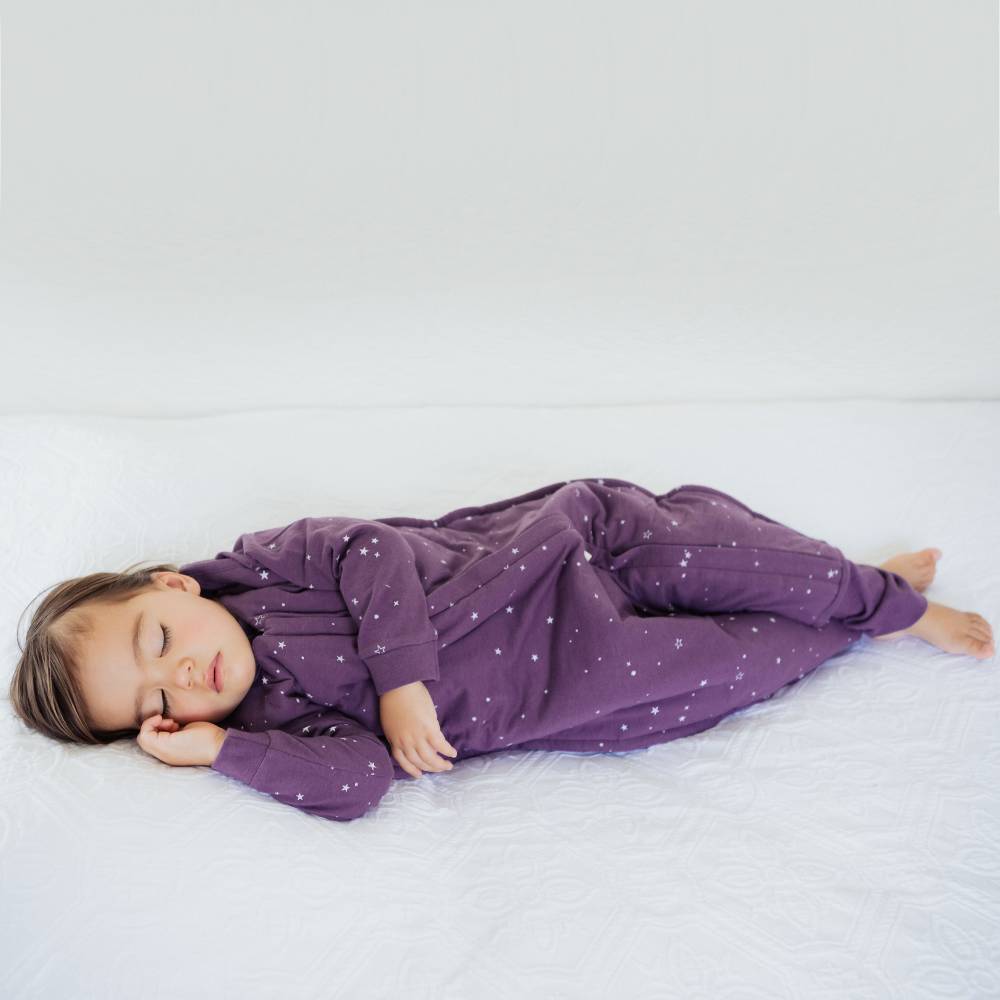 Woolbabe Duvet Merino/Organic Cotton Sleeping Suit - Twilight Stars