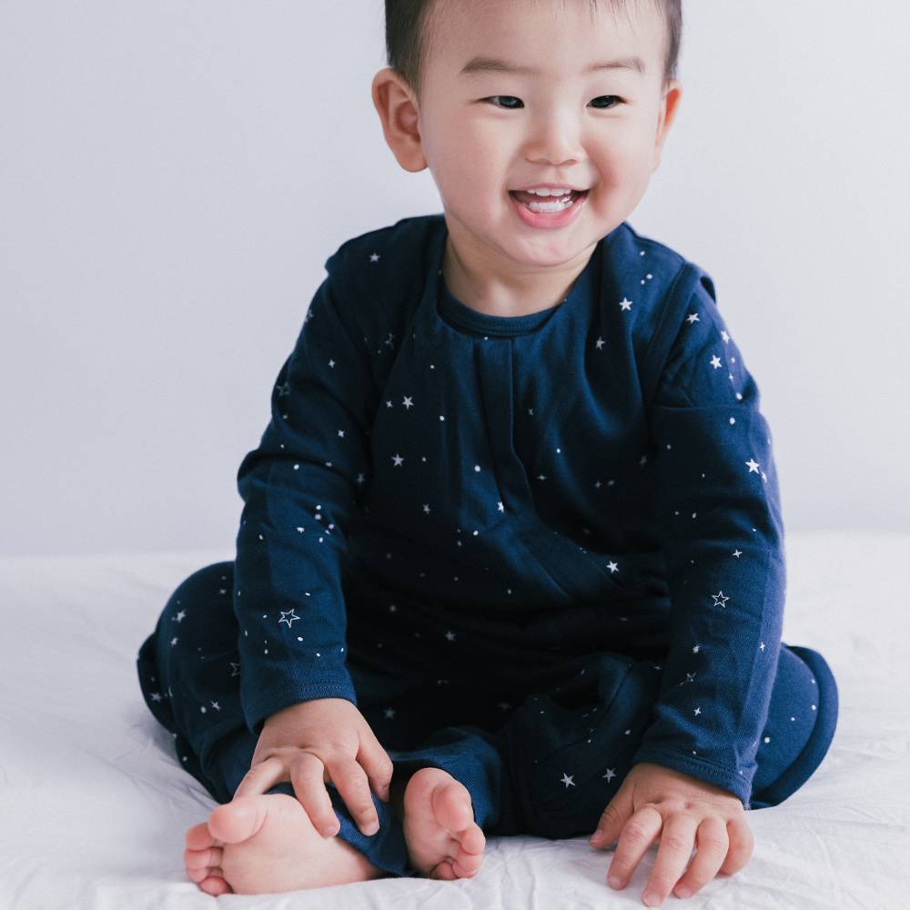 Woolbabe Duvet Merino/Organic Cotton Sleeping Suit - Tekapo Stars