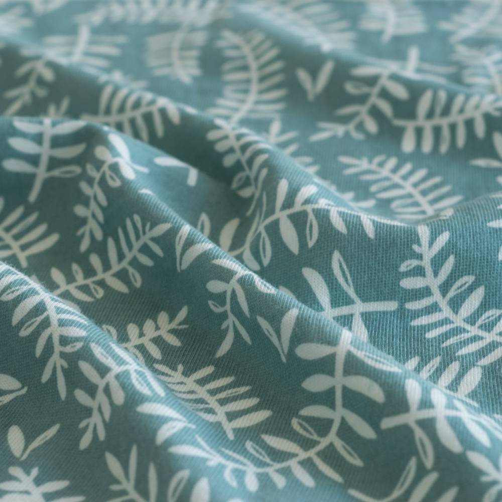 Woolbabe Merino/Organic Cotton Swaddle/Blanket - Harbour Leaves