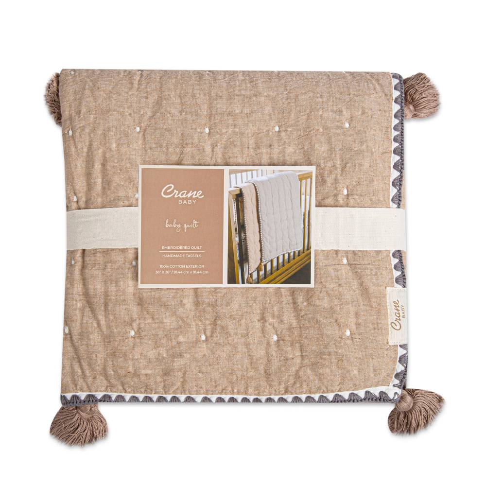 Crane Baby Reversible Quilted Blanket - Ezra Cooper