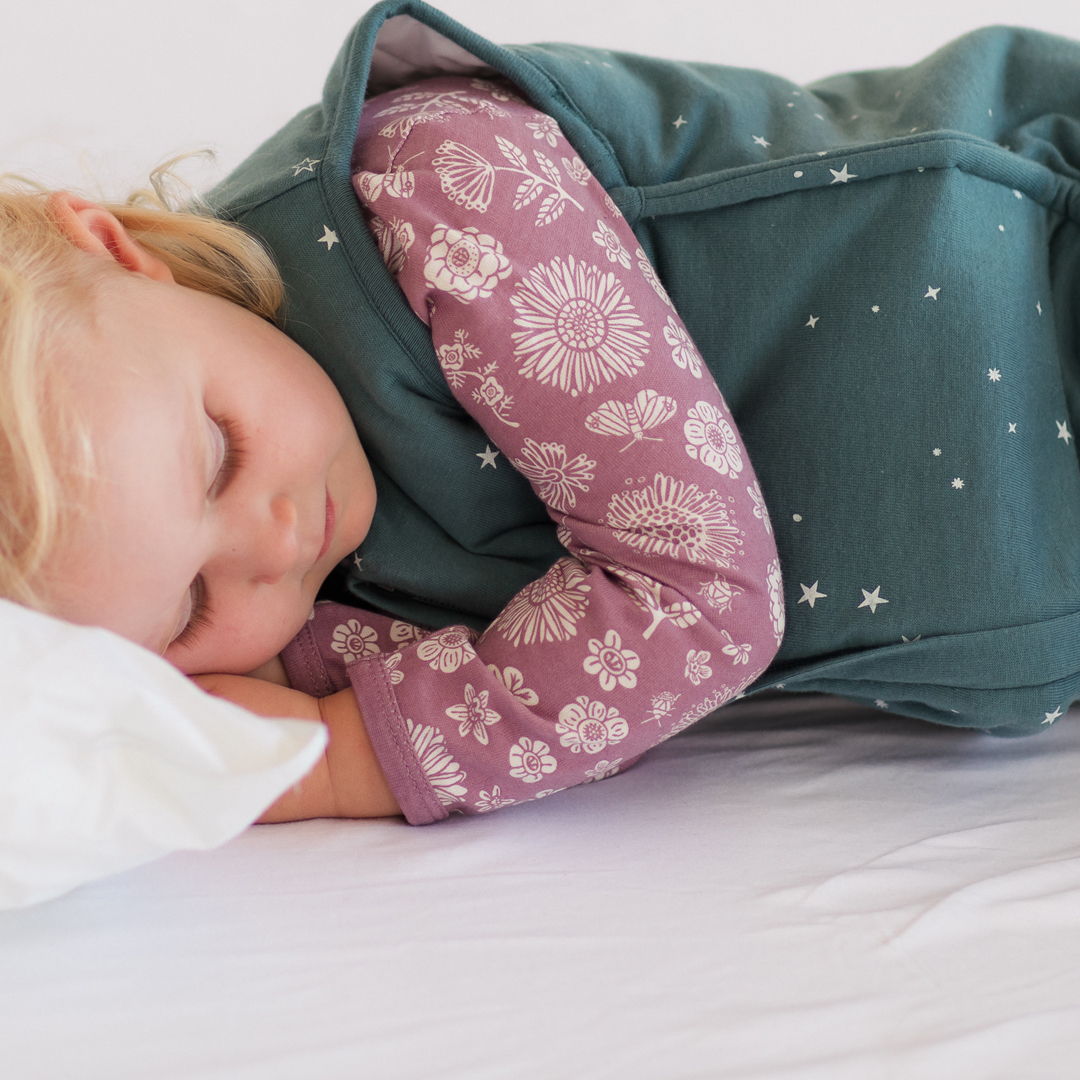 Woolbabe Duvet Merino/Organic Cotton Sleeping Suit - Pine Stars