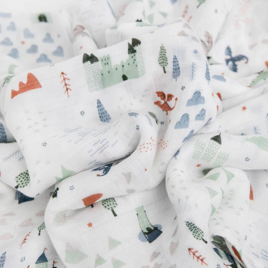 Deluxe Muslin Swaddle - Dragon Days