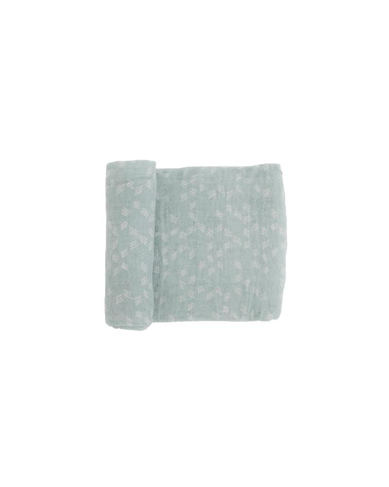 Single Cotton Muslin Swaddle - Misty Field