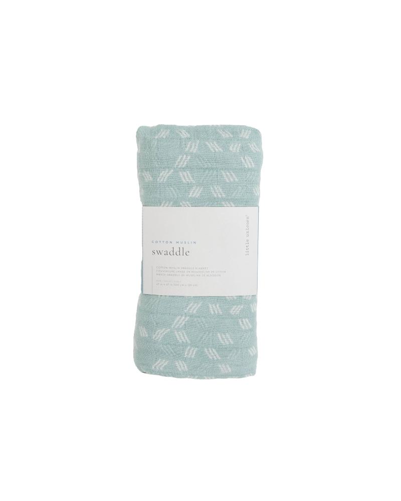 Little Unicorn Single Cotton Muslin Swaddle - Misty Field