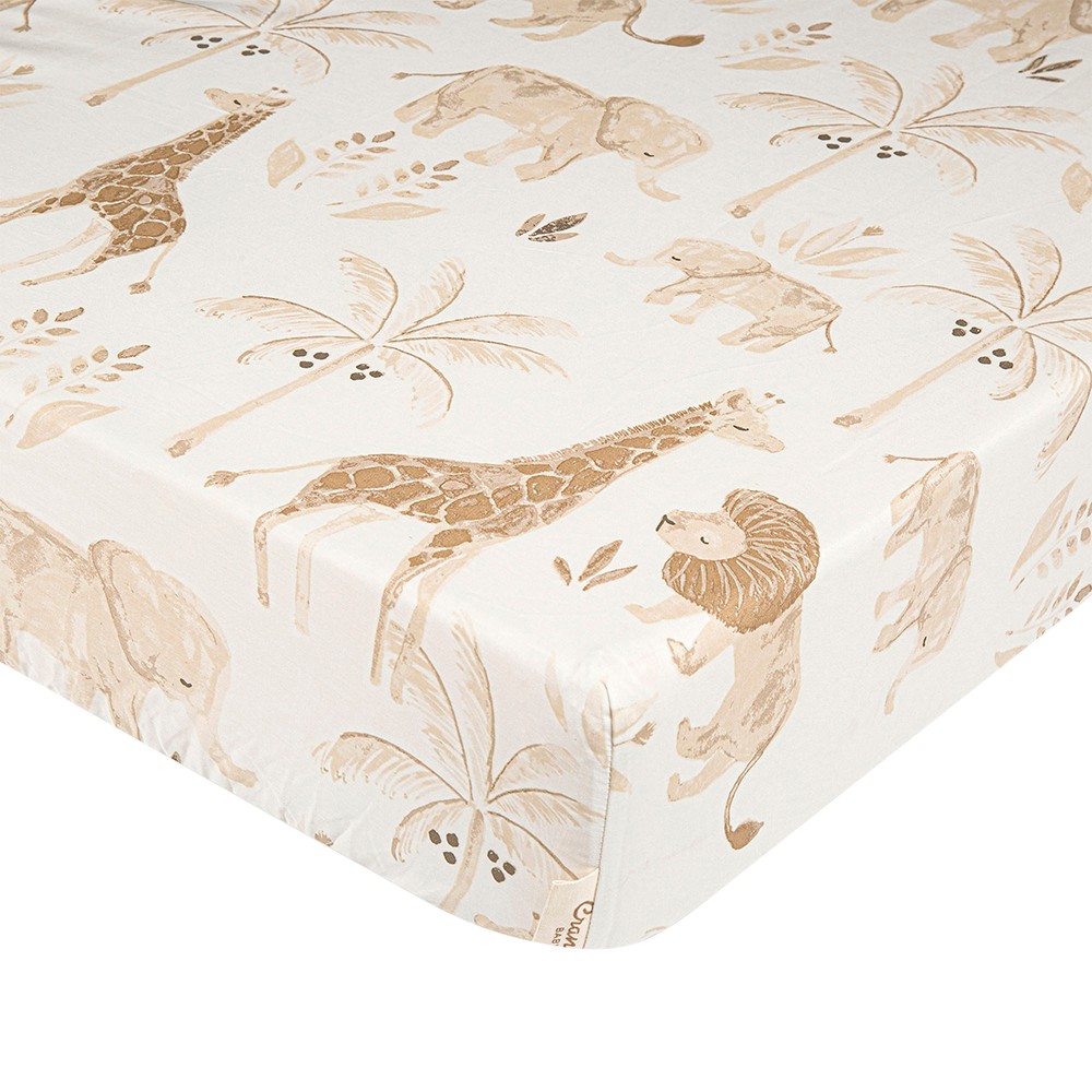 Crane Baby Bassinet Fitted Sheet - Kendi Collection - Kendi Animal