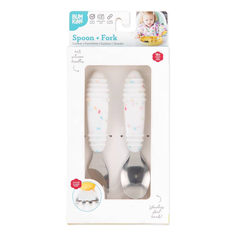 Bumkins Spoon and Fork - Vanilla Sprinkle