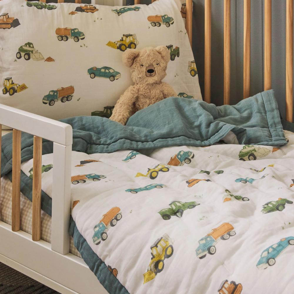 Little Unicorn Toddler Bedding Set - Work Trucks