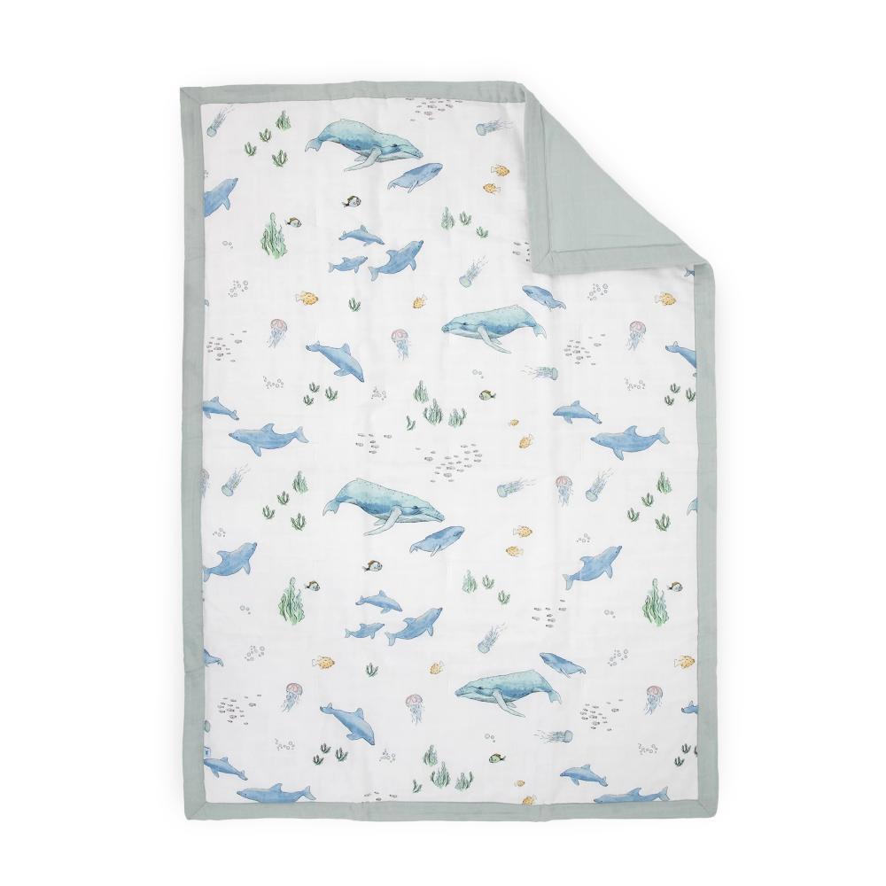 Little Unicorn Toddler Comforter - Whales