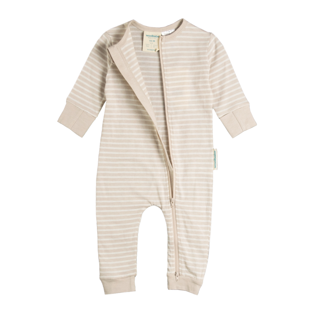 Woolbabe Merino/Organic Cotton PJ Suit - Dune