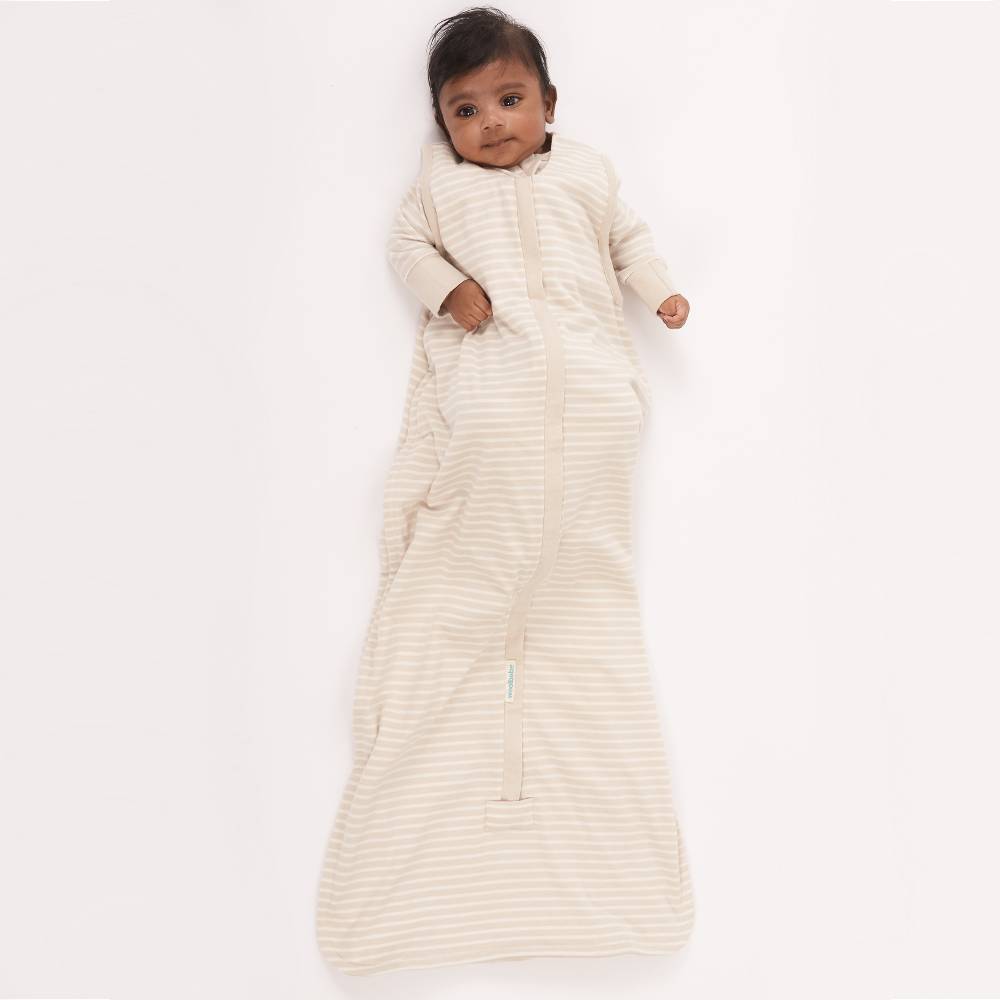 Woolbabe 3 Seasons Front Zip Merino/Organic Cotton Sleeping Bag - Dune