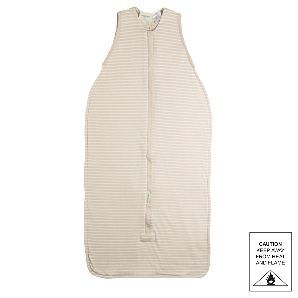 Woolbabe 3 Seasons Front Zip Merino/Organic Cotton Sleeping Bag - Dune