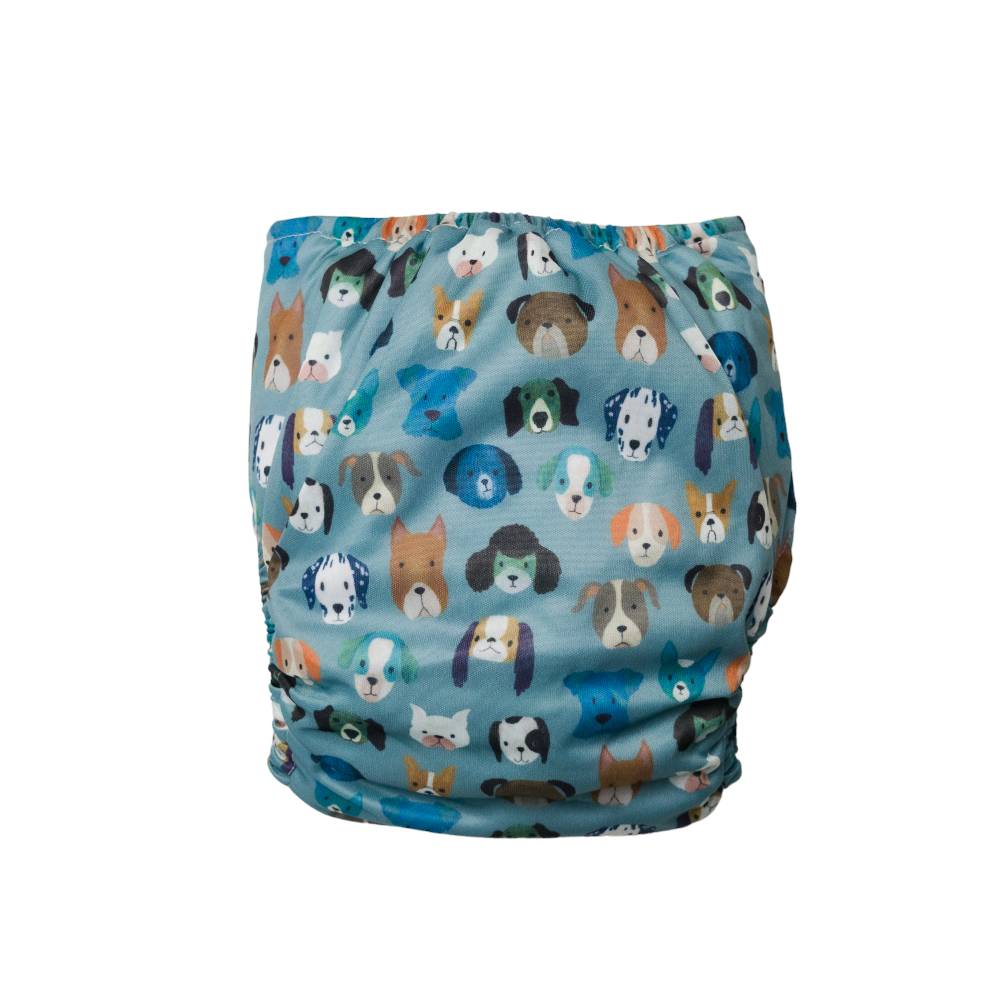 Nestling SNAP Nappy Cover - All the Dogs