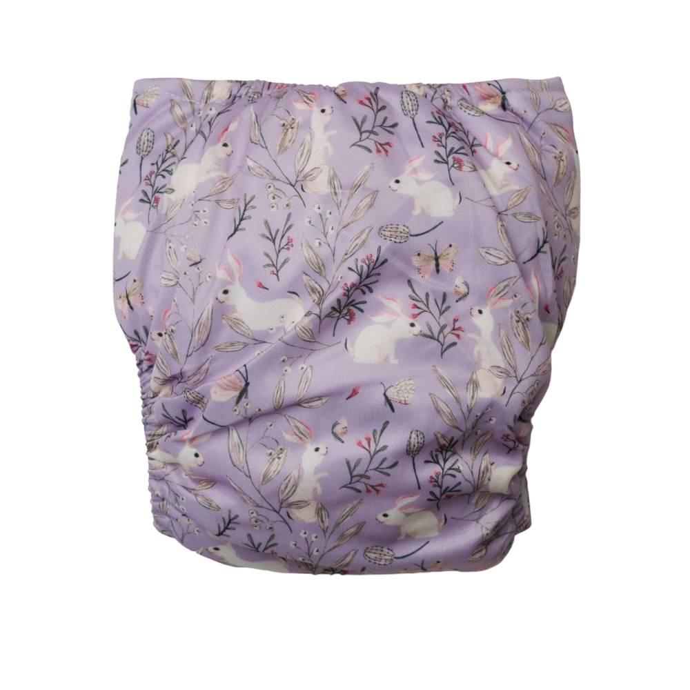 Nestling Simple Nappy Complete - Lilac Bunnies