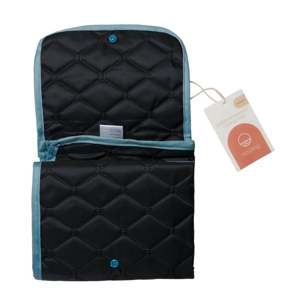 Waterproof Quilted Change Mat - Denim