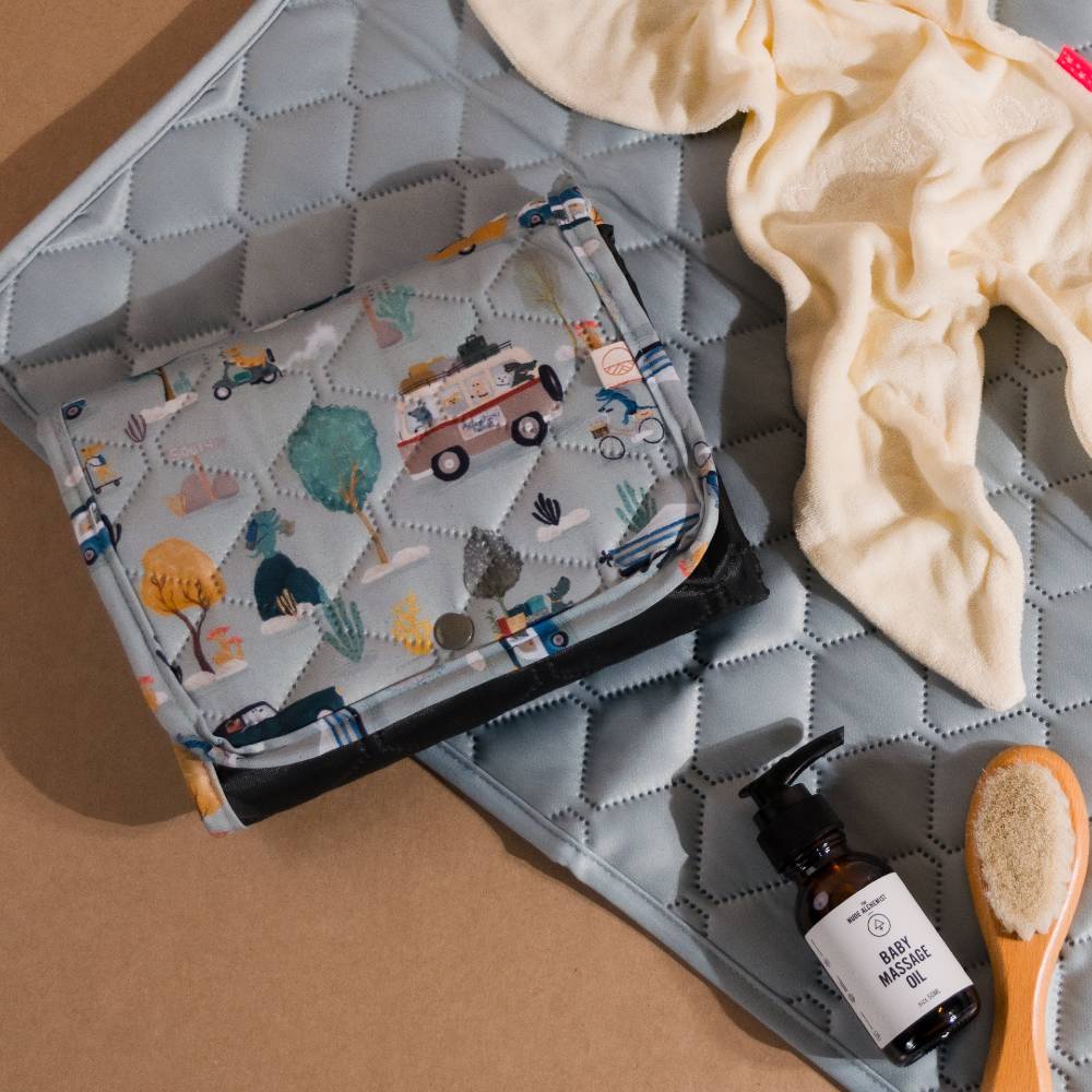 Waterproof Quilted Change Mat - Dogs on Holiday
