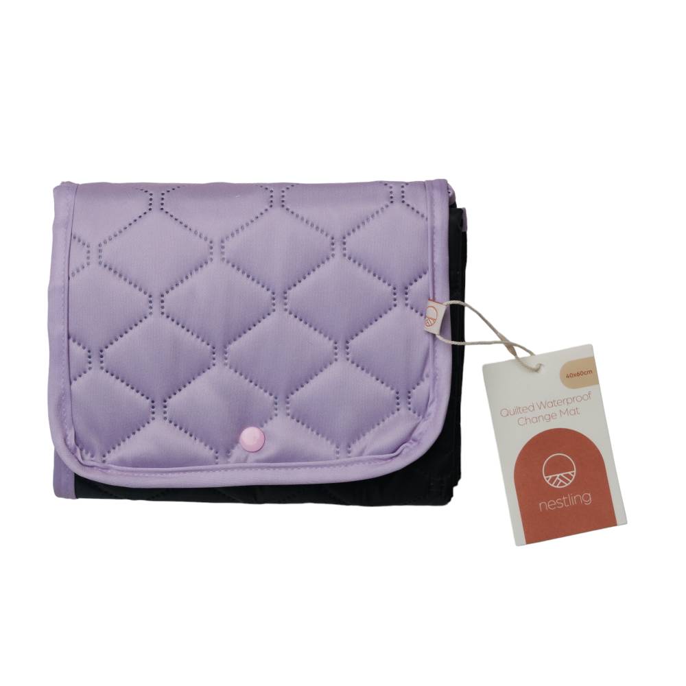 Waterproof Quilted Change Mat - Lilac
