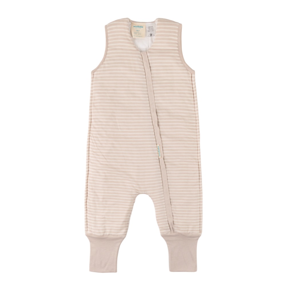 Woolbabe Duvet Merino/Organic Cotton Sleeping Suit - Dune