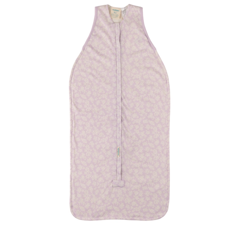 Woolbabe 3 Seasons Front Zip Merino/Organic Cotton Sleeping Bag - Mauve Manuka