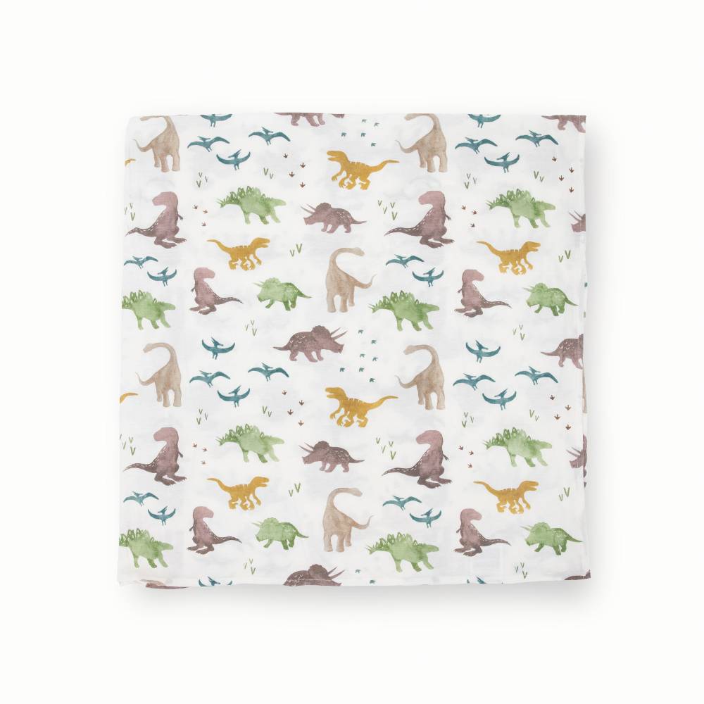 Little Unicorn Stretch Knit Single Swaddle - Dino Pals