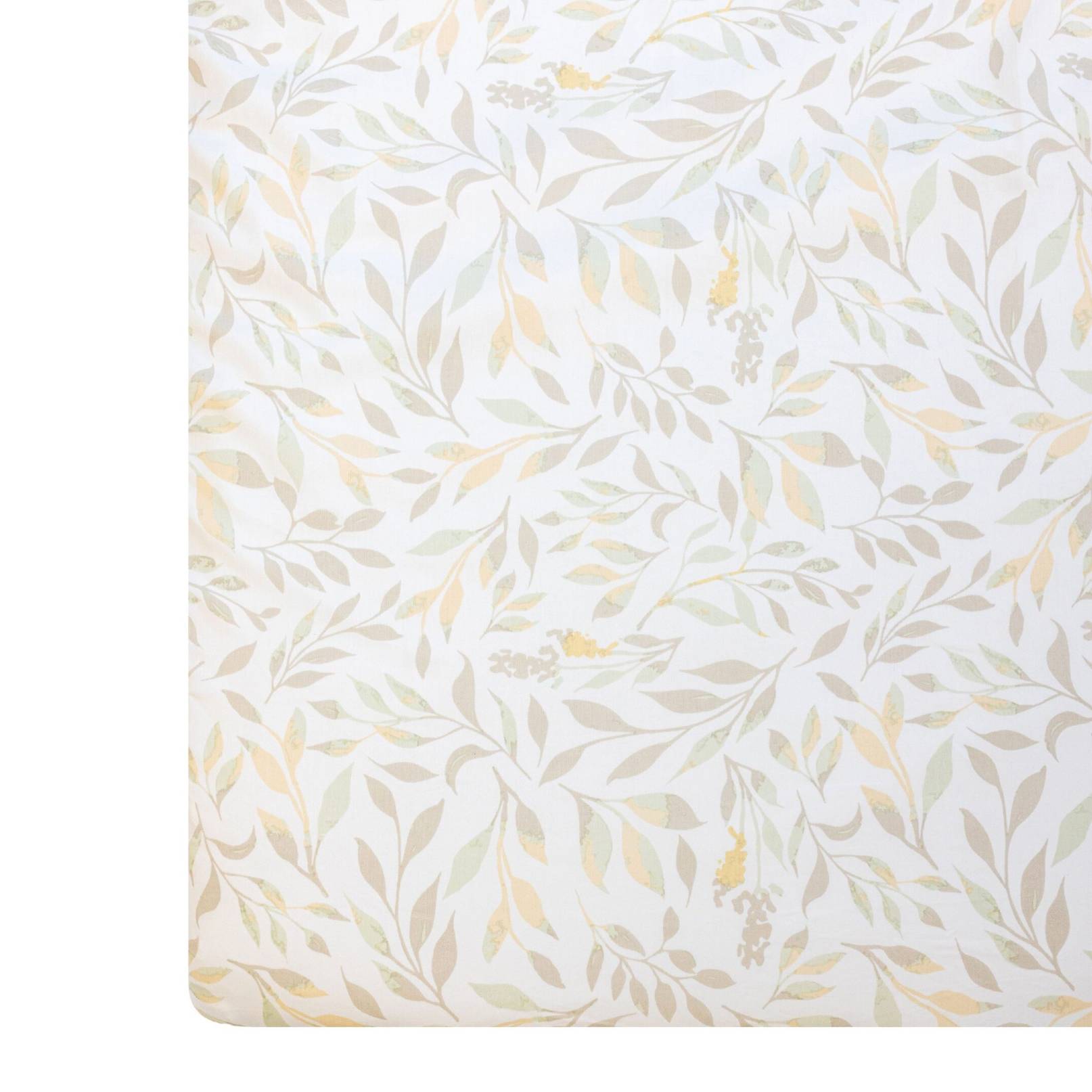 Crane Baby Cot Fitted Sheet - Willow Collection - Willow Multi Colour Leaf