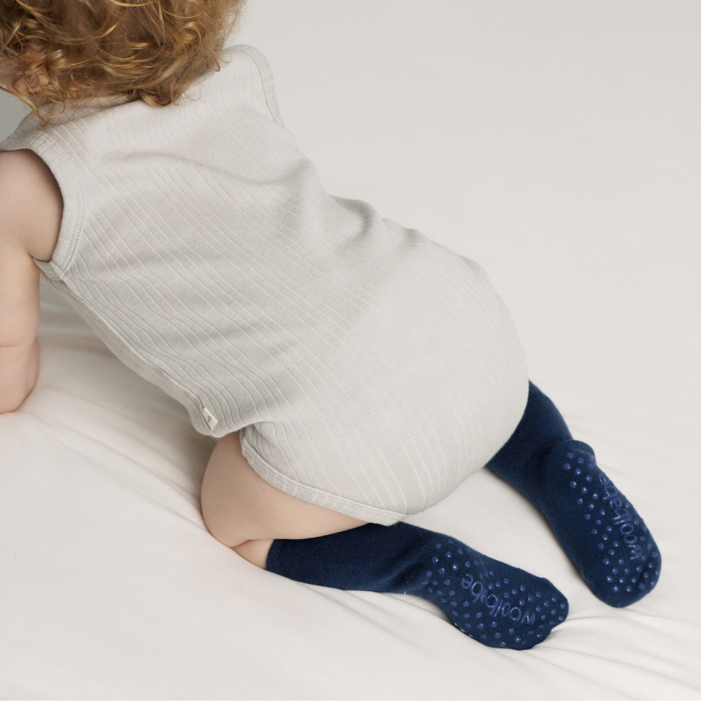 Woolbabe Merino & Organic Cotton Sleepy Socks - Midnight