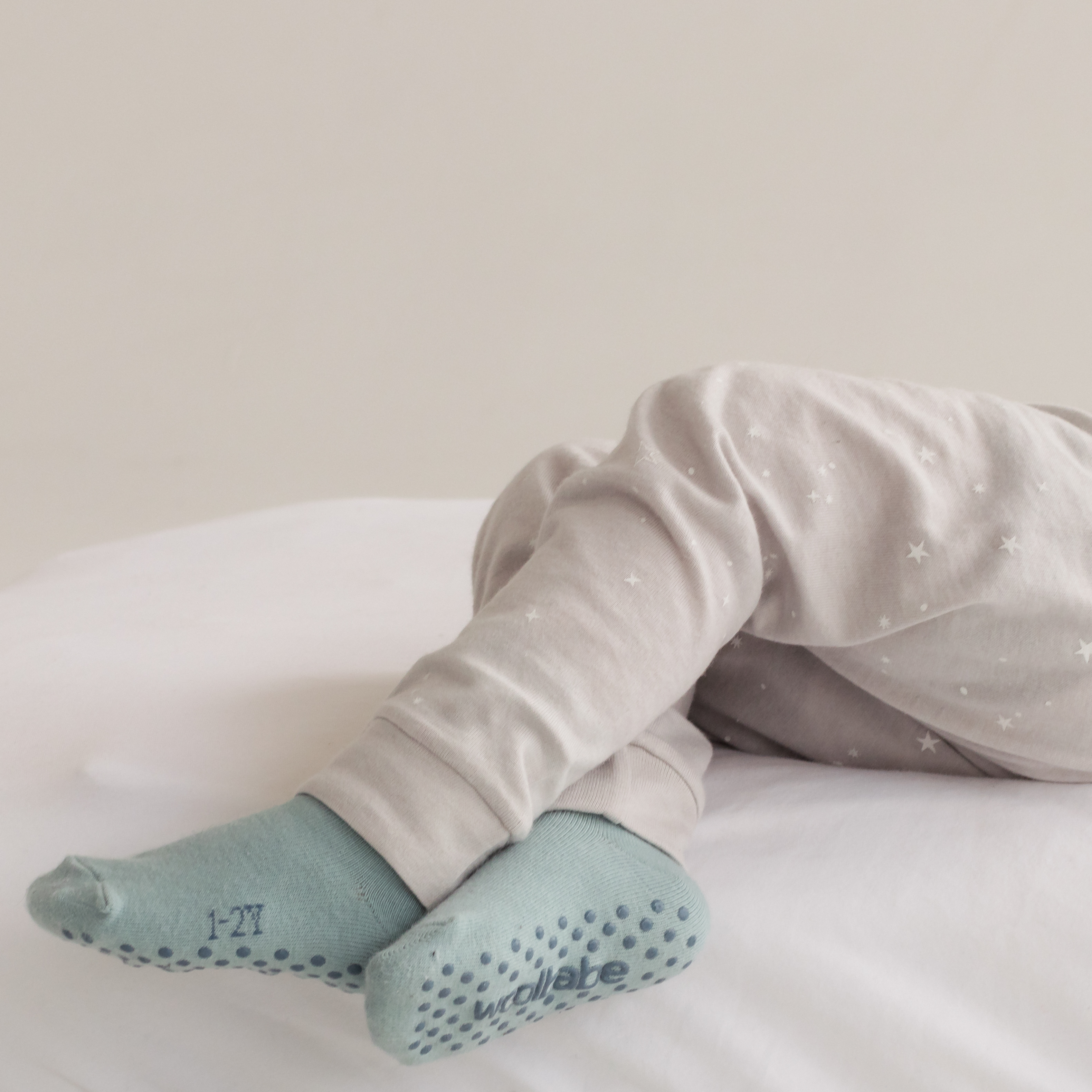 Woolbabe Merino & Organic Cotton Sleepy Socks - Tide