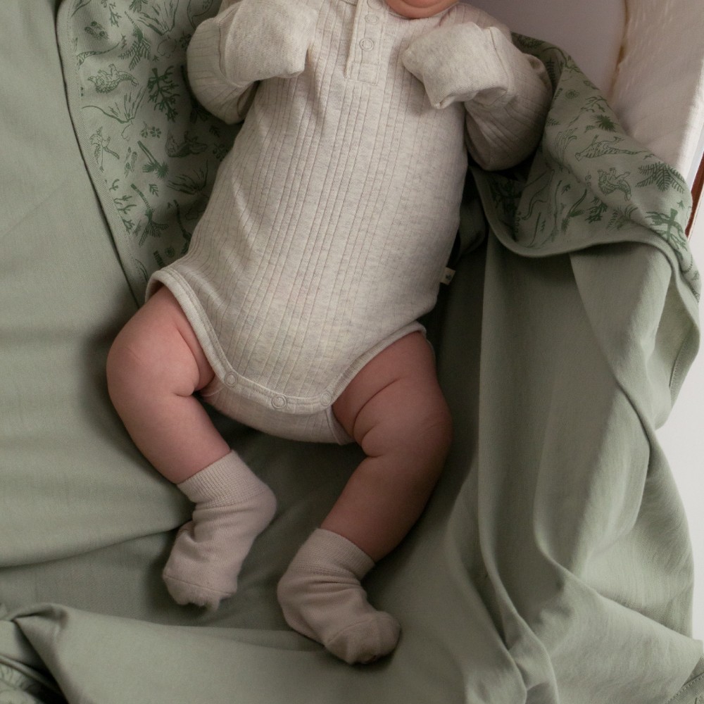 Woolbabe Merino & Organic Cotton Sleepy Socks - Dune