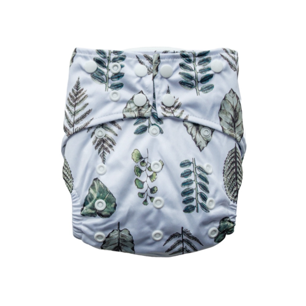 Sassy Snap Nappy with 2 Inserts - NZ Leaves