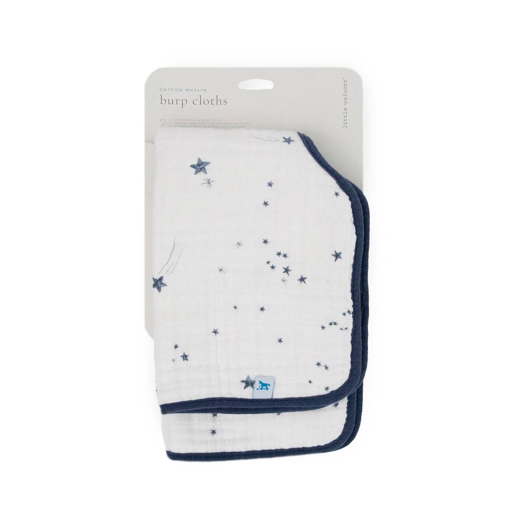 Muslin Burp Cloth 2 Pack - Shooting Stars